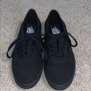 All black Authentic style Vans